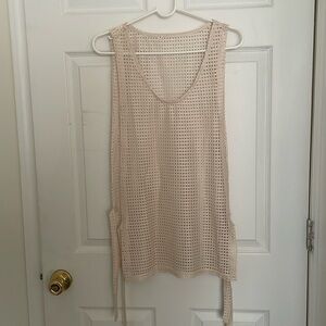 Net beige tank top